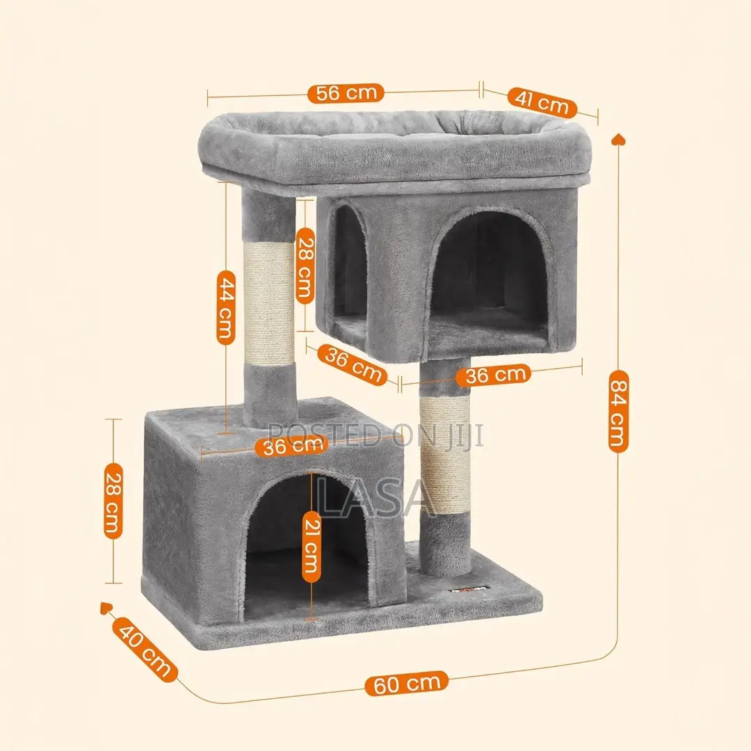 LASA CAT Tree Playhouse With Platforms Caves