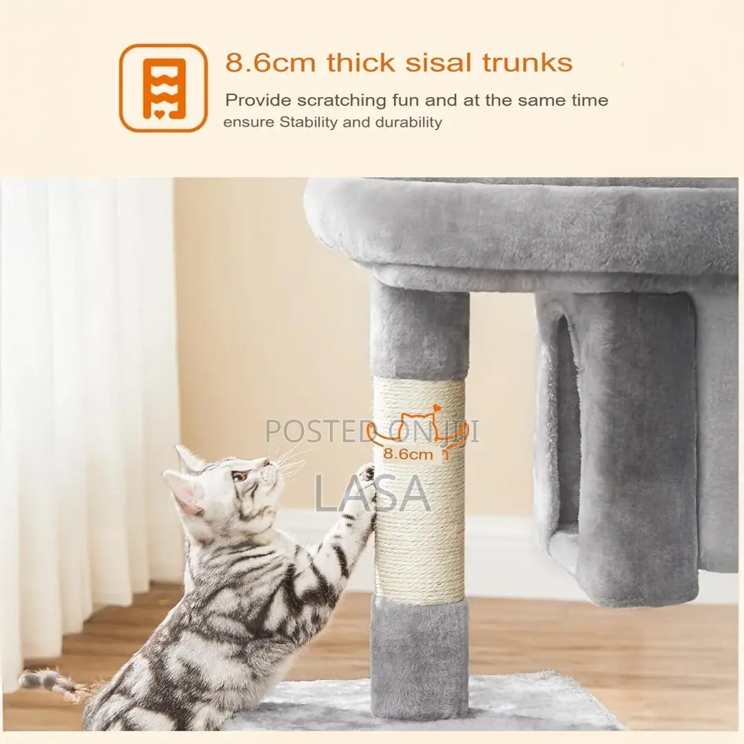 LASA CAT Tree Playhouse With Platforms Caves