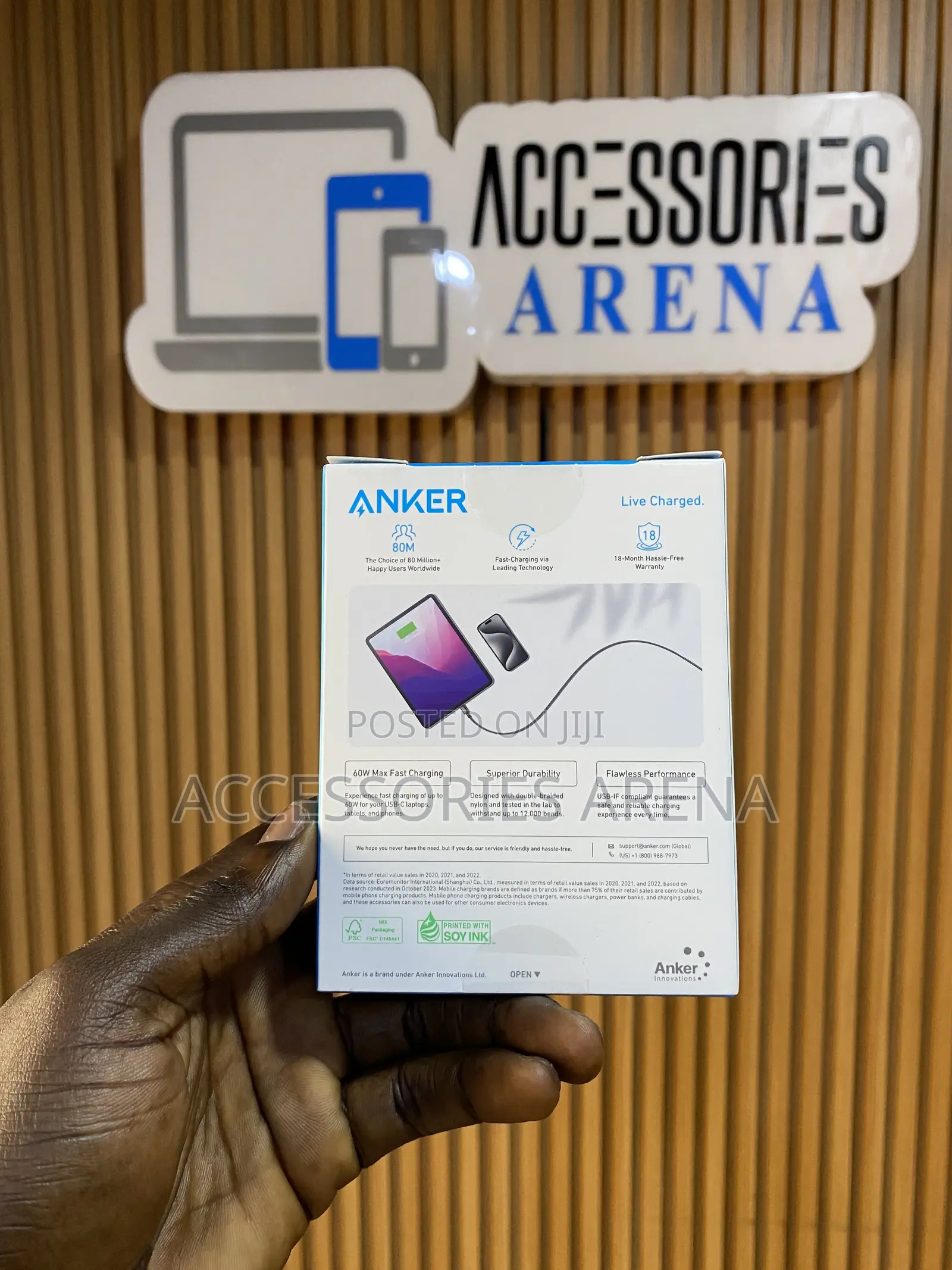 Anker Braided USB-C to USB-C Cable (3.3ft / 1m, 60W)
