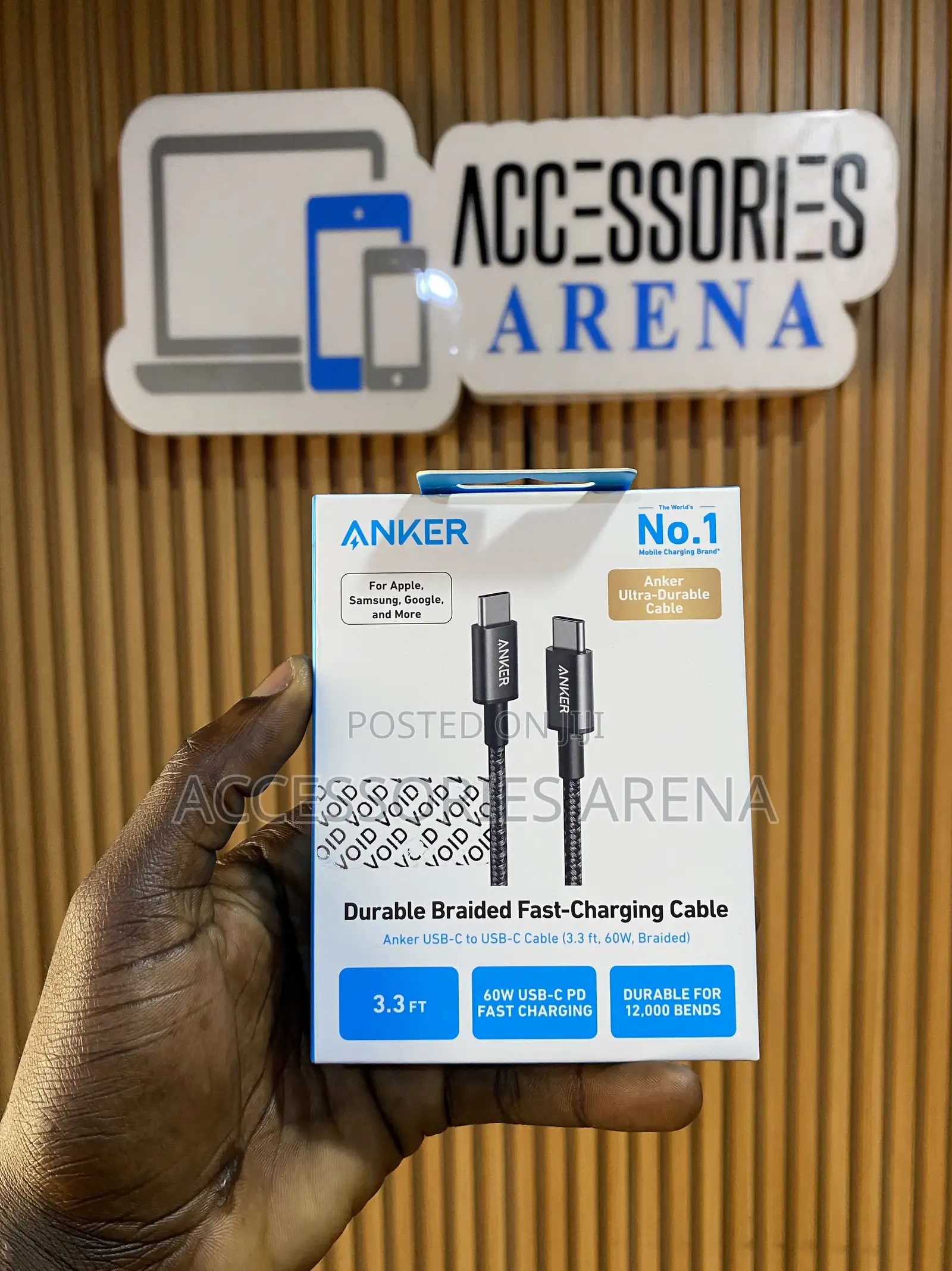 Anker Braided USB-C to USB-C Cable (3.3ft / 1m, 60W)