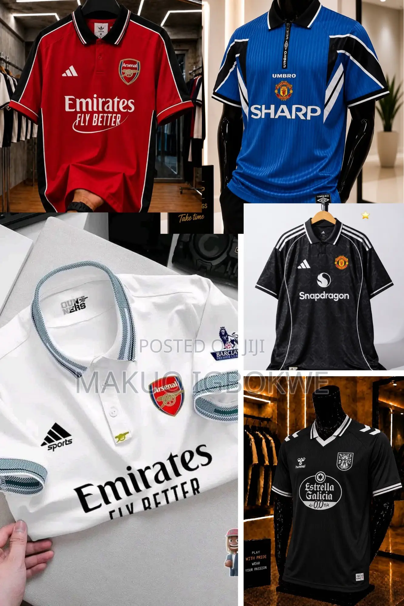 Quality Arsenal and Manchester United Jerseys