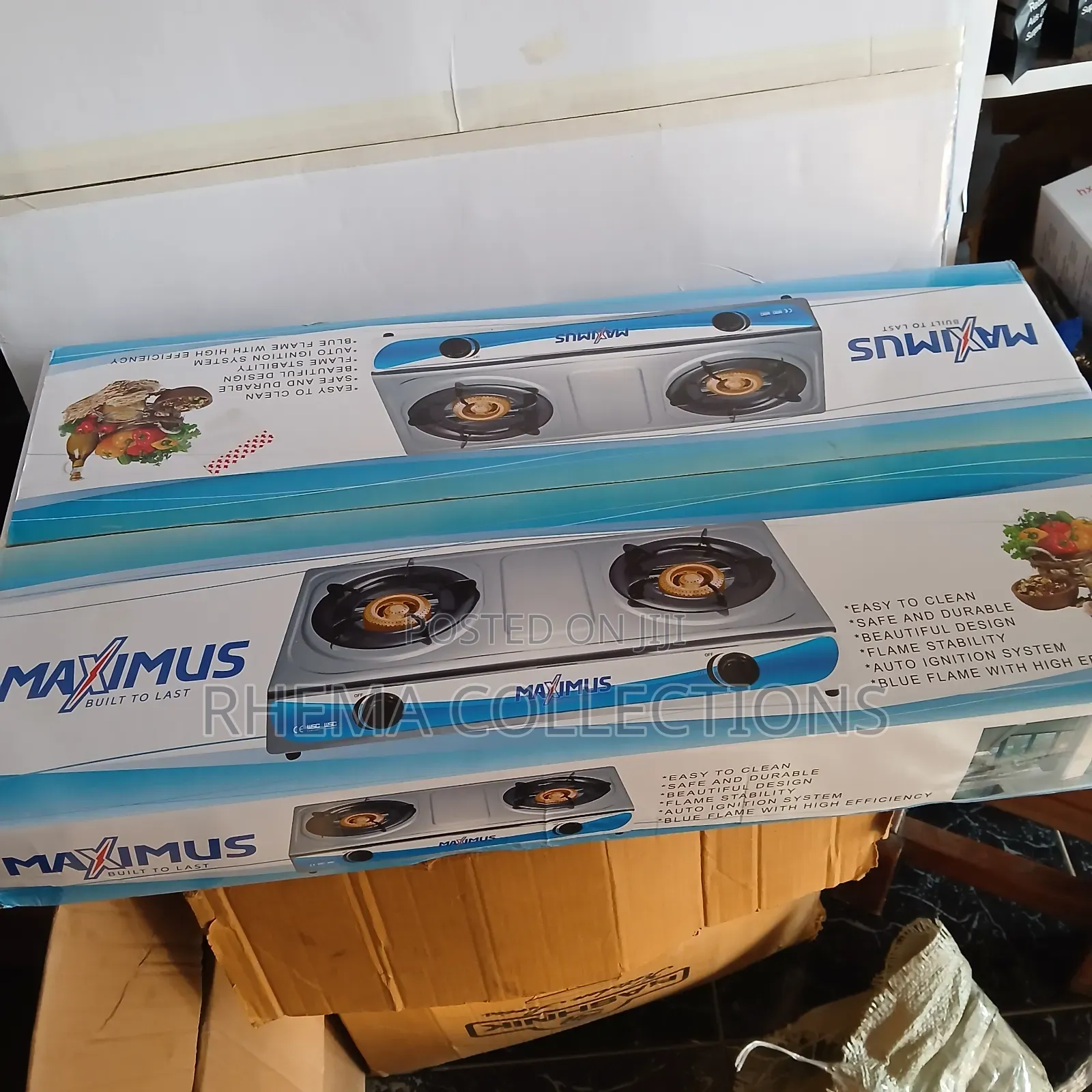 Brand New MAXIMUS Double Burner Tabletop Gas Stove