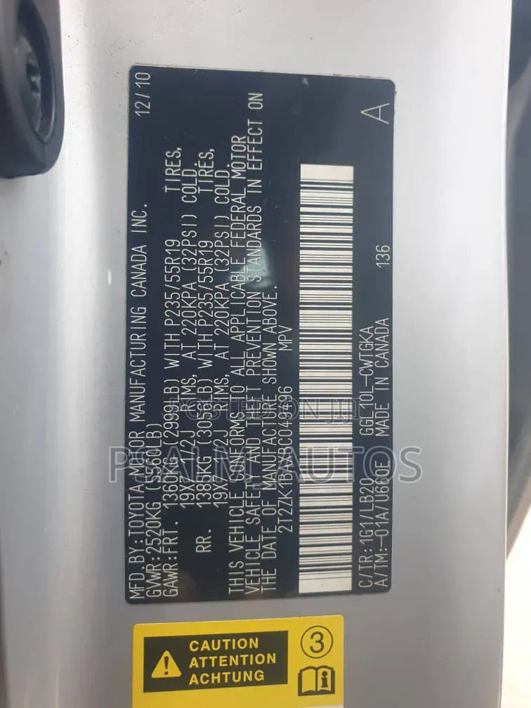 Lexus RX 350 2011 Silver