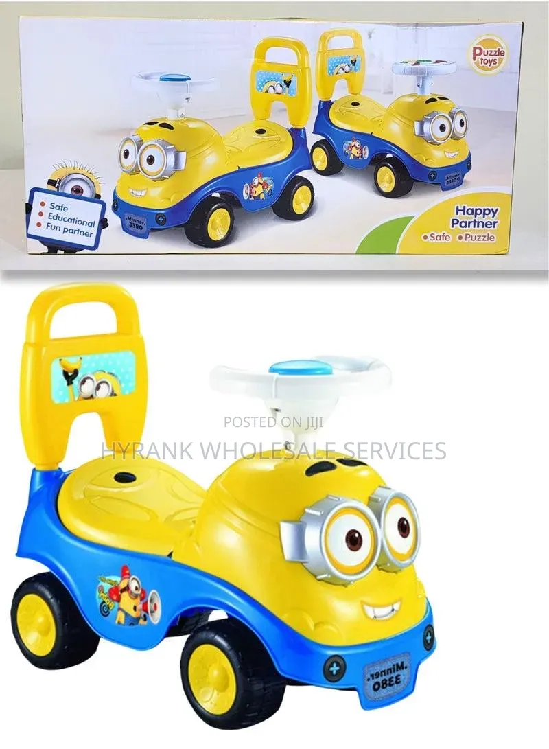 🚗 Minion Push Puzzle Ride-on Car for Kids