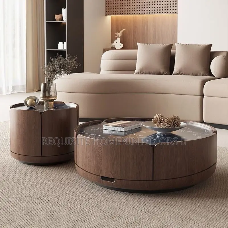 Luxury Modern Wooden Center Table Side Table Set – Premium Design