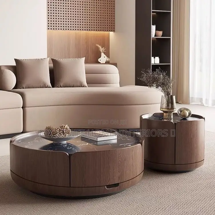 Luxury Modern Wooden Center Table Side Table Set – Premium Design