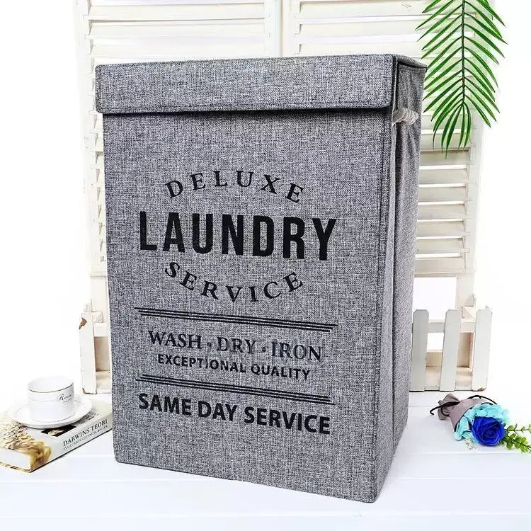 Foldable Laundry Bag Available in Black, Brown, Grey Color