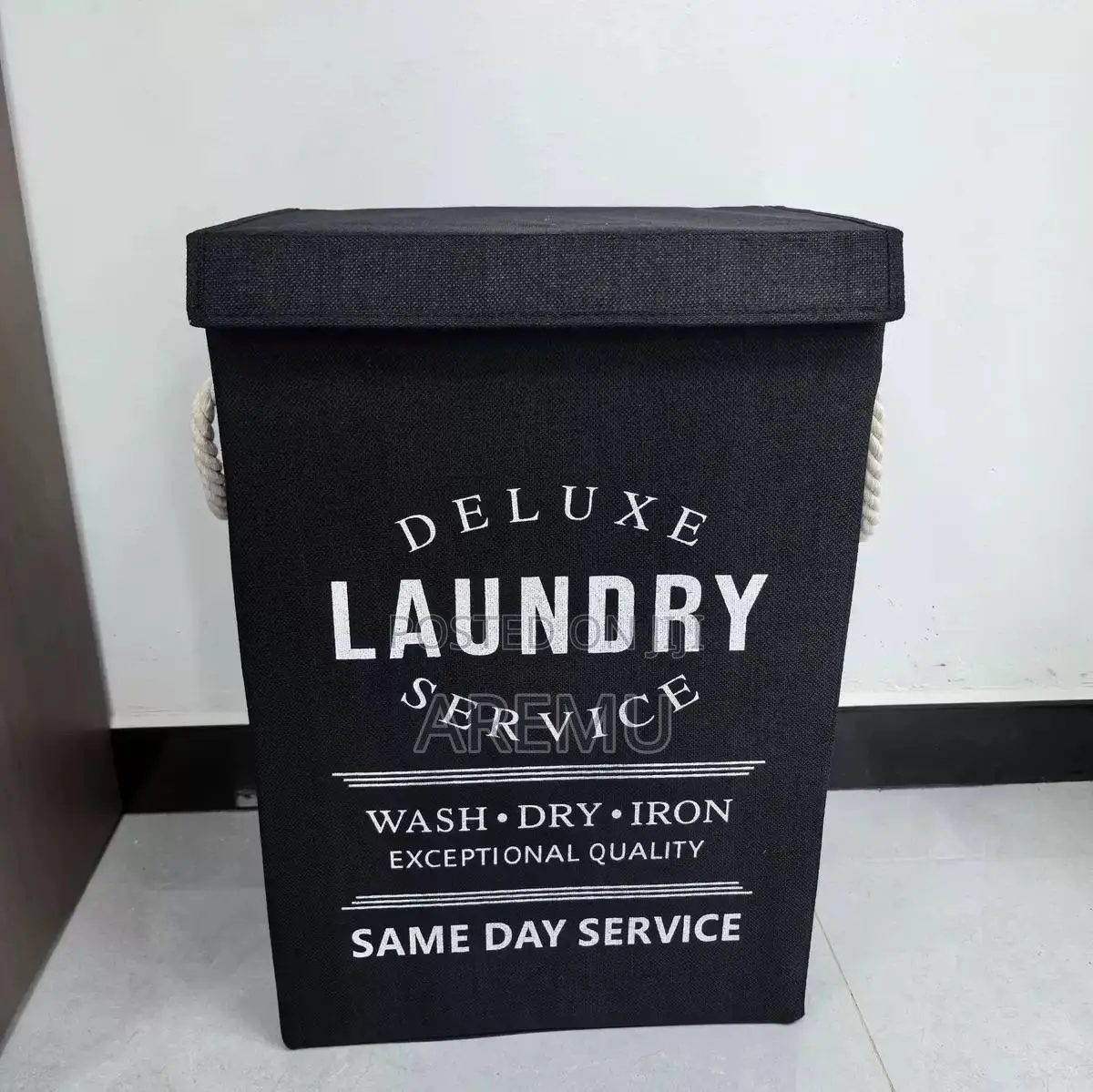Foldable Laundry Bag Available in Black, Brown, Grey Color