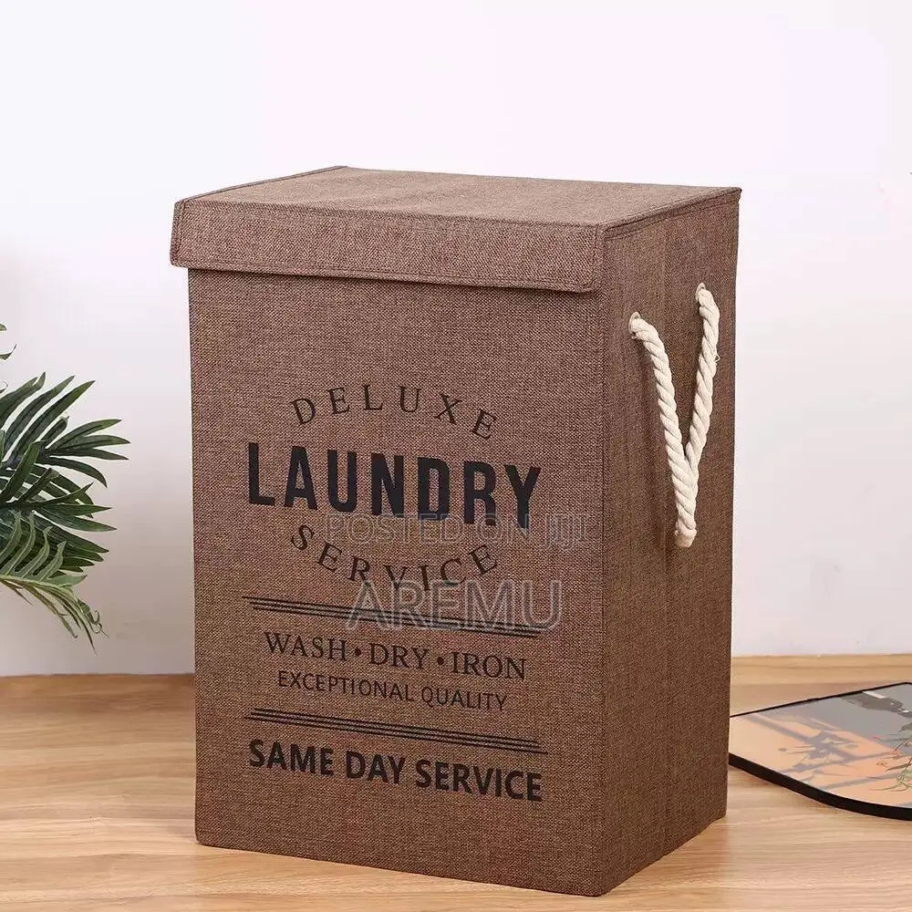 Foldable Laundry Bag Available in Black, Brown, Grey Color