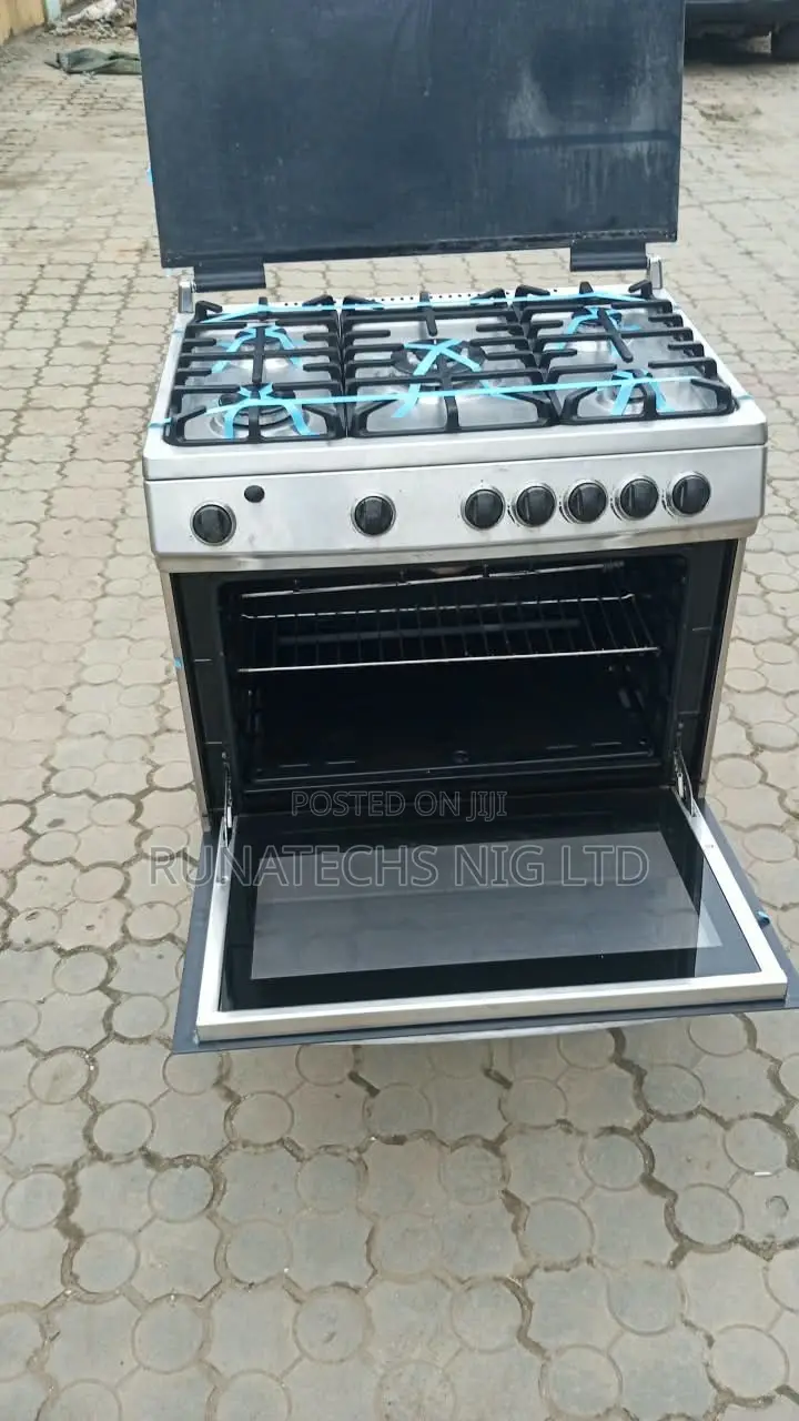 Polyester 5 Burner Gas Cooker With Oven Grill – Working Perfectly