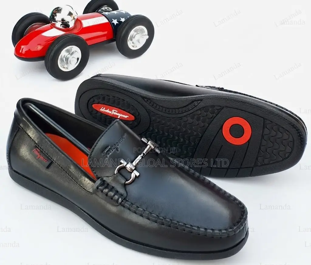 Salvatore Ferragamo Leather Horsebit Driving Loafers