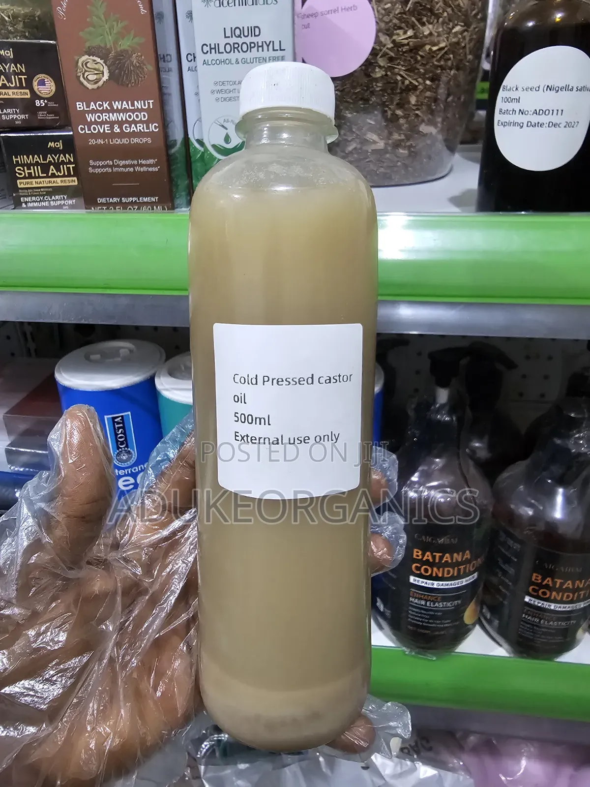 Hexane Free Cold-Pressed Castor Oil(external Use Only)500ml