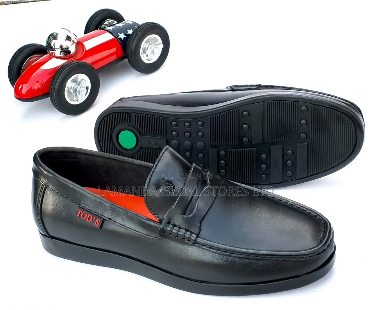 Clarks Mesh-Paneled Leather Driving Loafers in Black