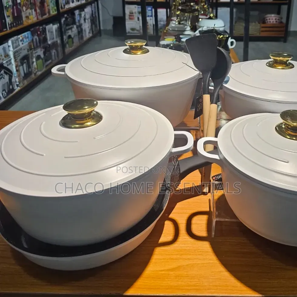5 Piece Granite Non-Stick Cookware With Cooking Utensils