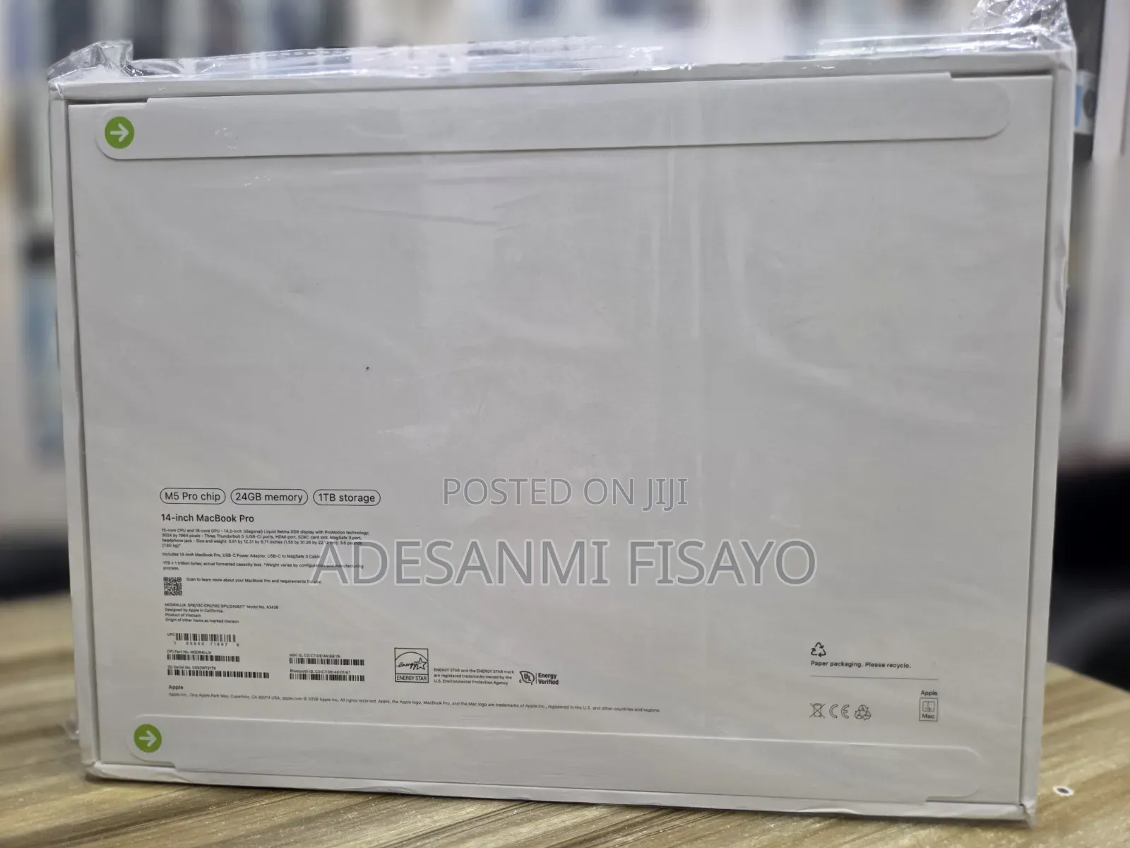 New Laptop Apple MacBook Pro 2026 M5 Pro 24GB Apple M5 Pro SSD 1T