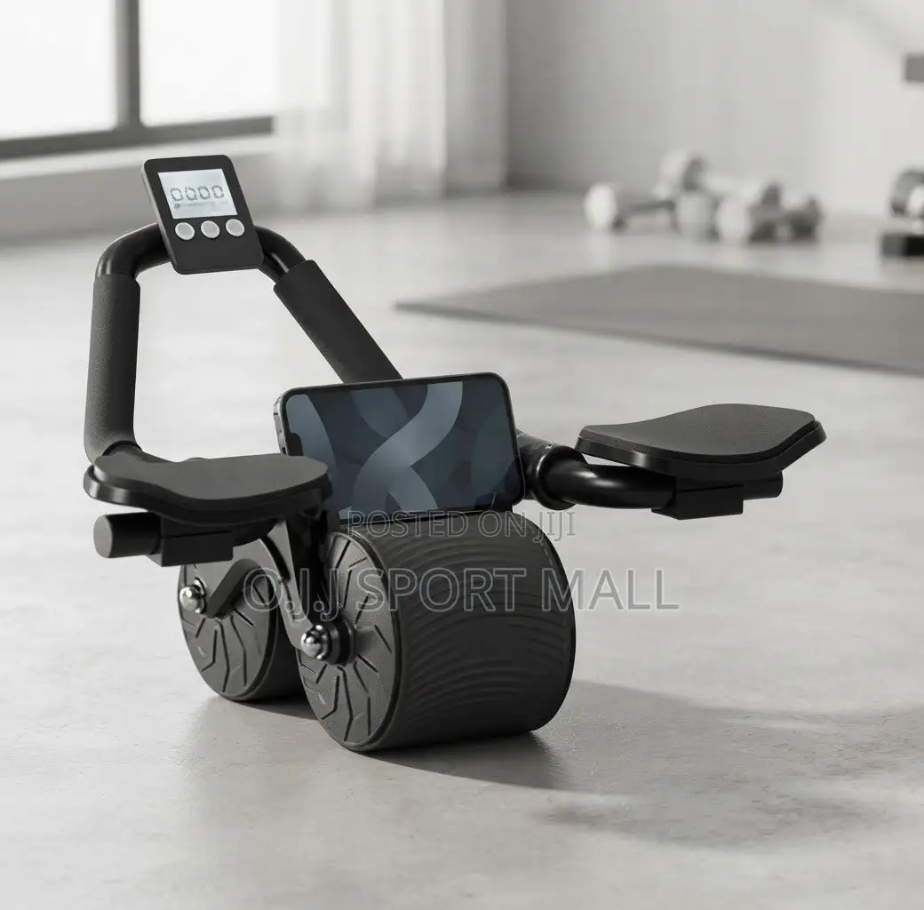 Automatic Rebound Ab Roller With Elbow Support Meter