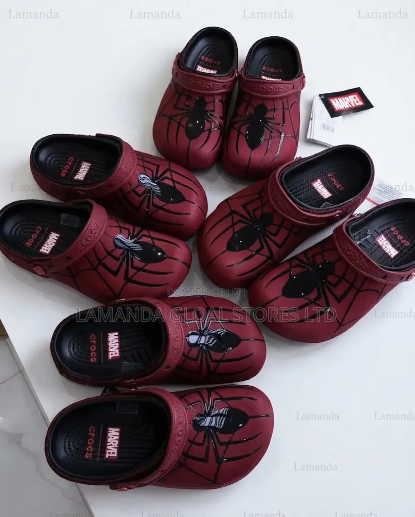 Marvel Spider-Man Clog Shoes in Burgundy