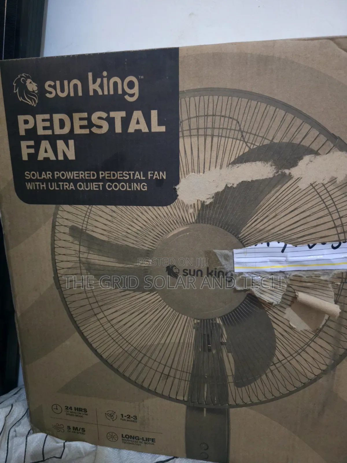 Sun King Solar Powered Pedestal Fan — 24 Hours Wind | 10w
