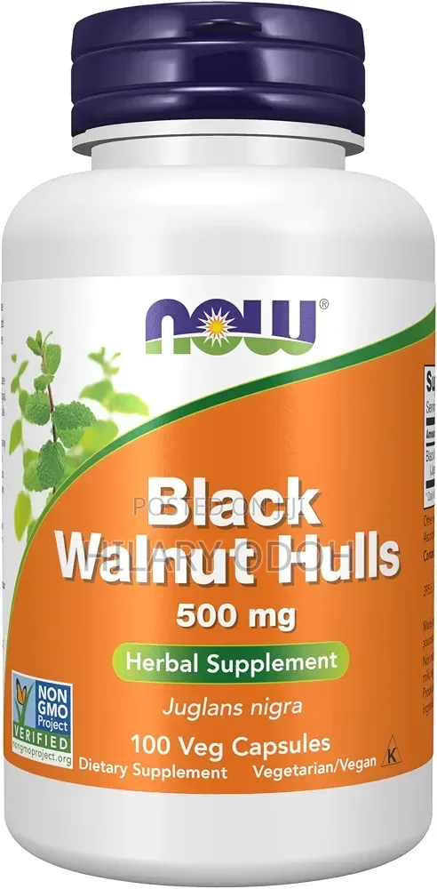 NOW Black Walnut Hulls 500 Mg,100 Veg