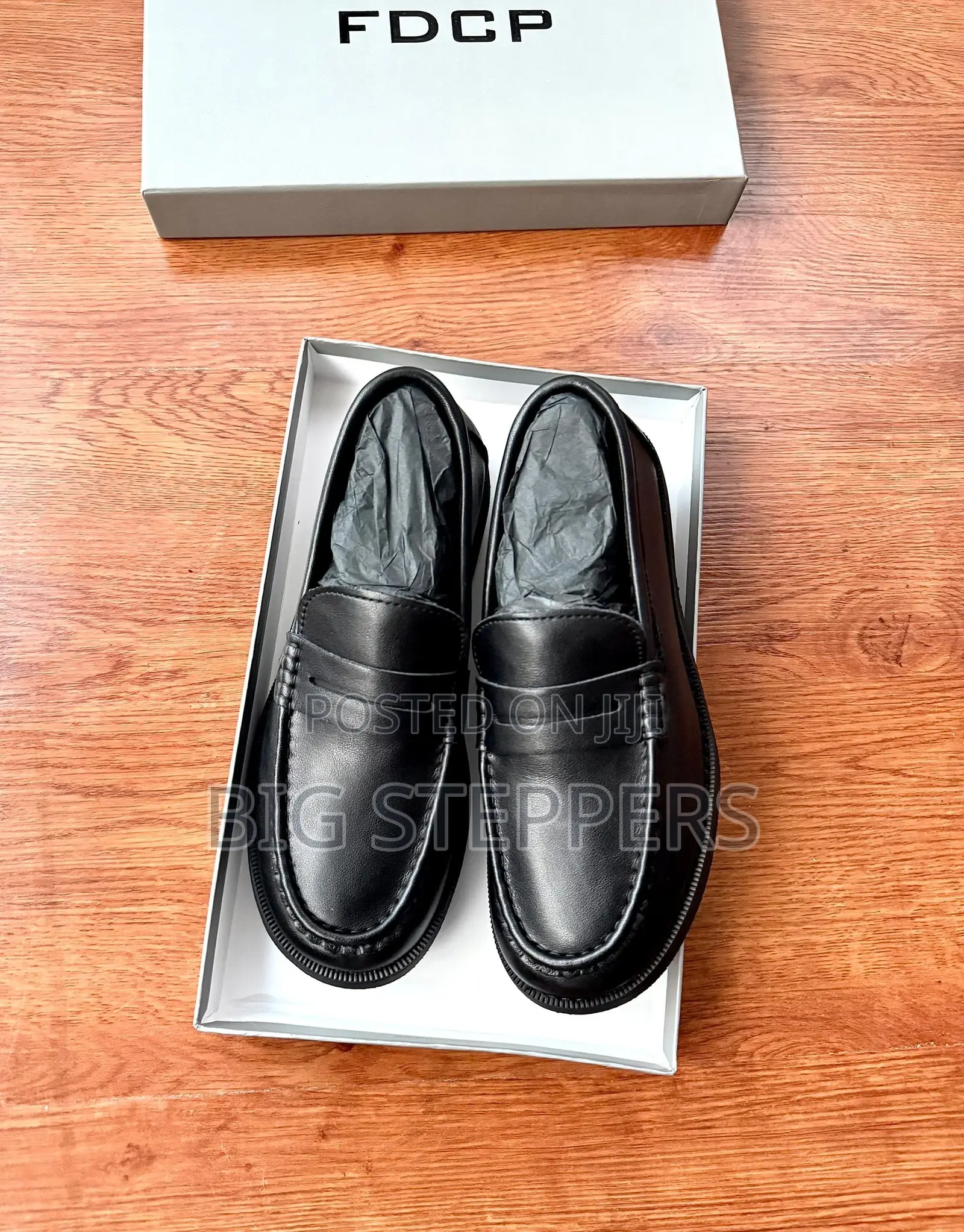 FDCP Black Penny Loafers in Black