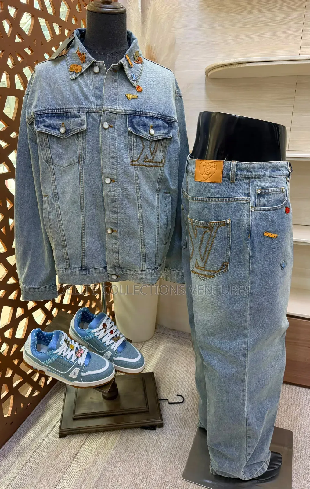 *Original Louis Vuitton Denim Set Available in Store M —— XXL