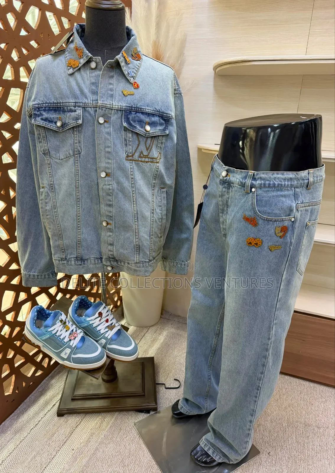 *Original Louis Vuitton Denim Set Available in Store M —— XXL