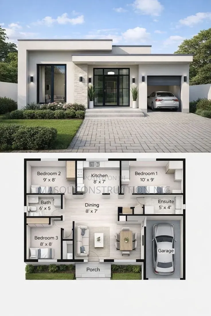 Modern Home Layout Architectural Planning