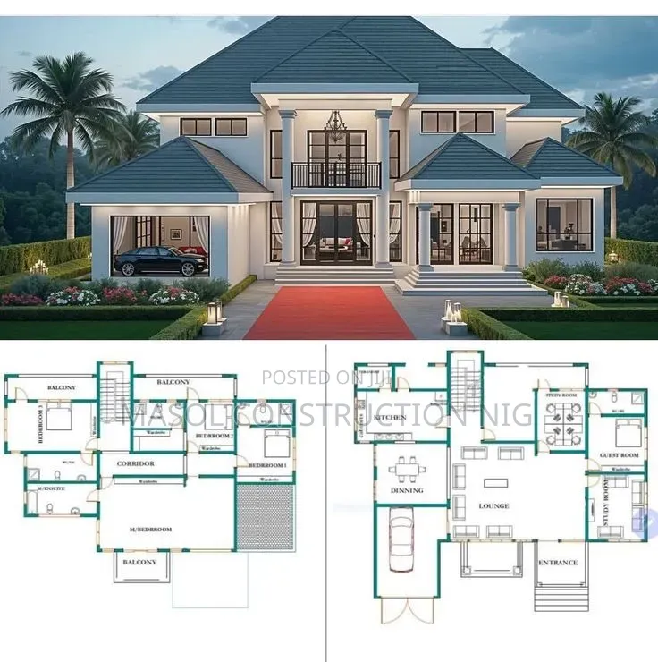 Personalized Family House Architectural Drawing