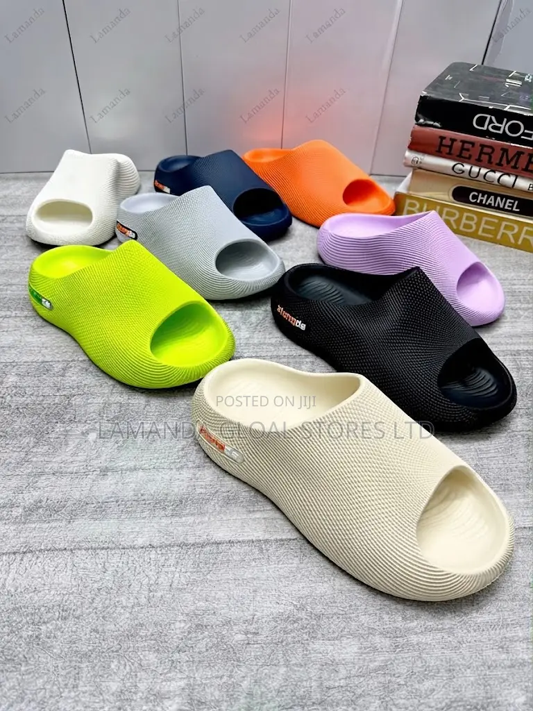 Textured Contour Foam Slides in Assorted Colors