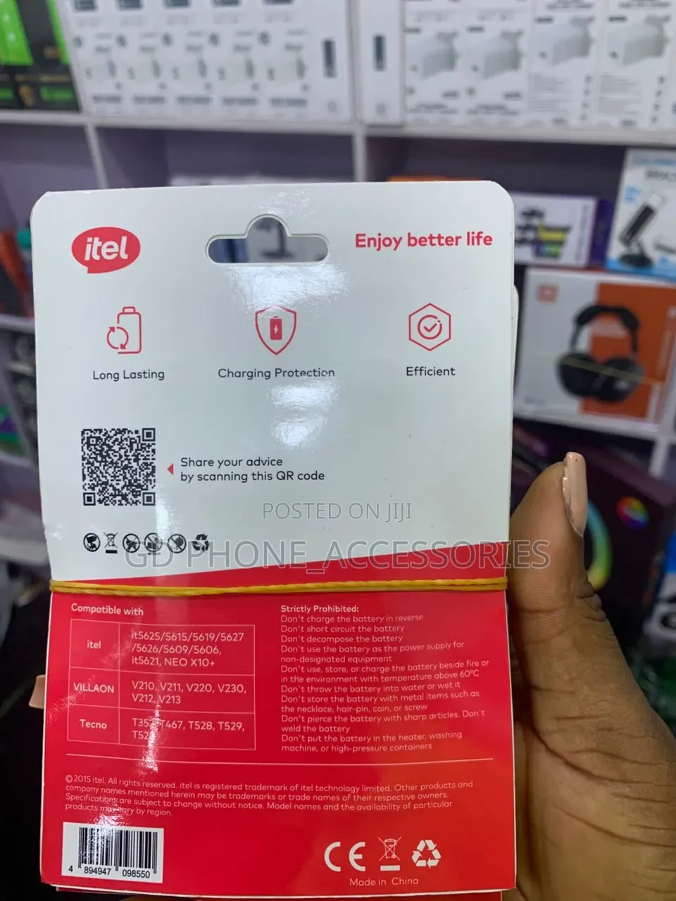 Original 100% Itel BL-25BI Lite Battery (1800mAh) – For Itel, TECNO