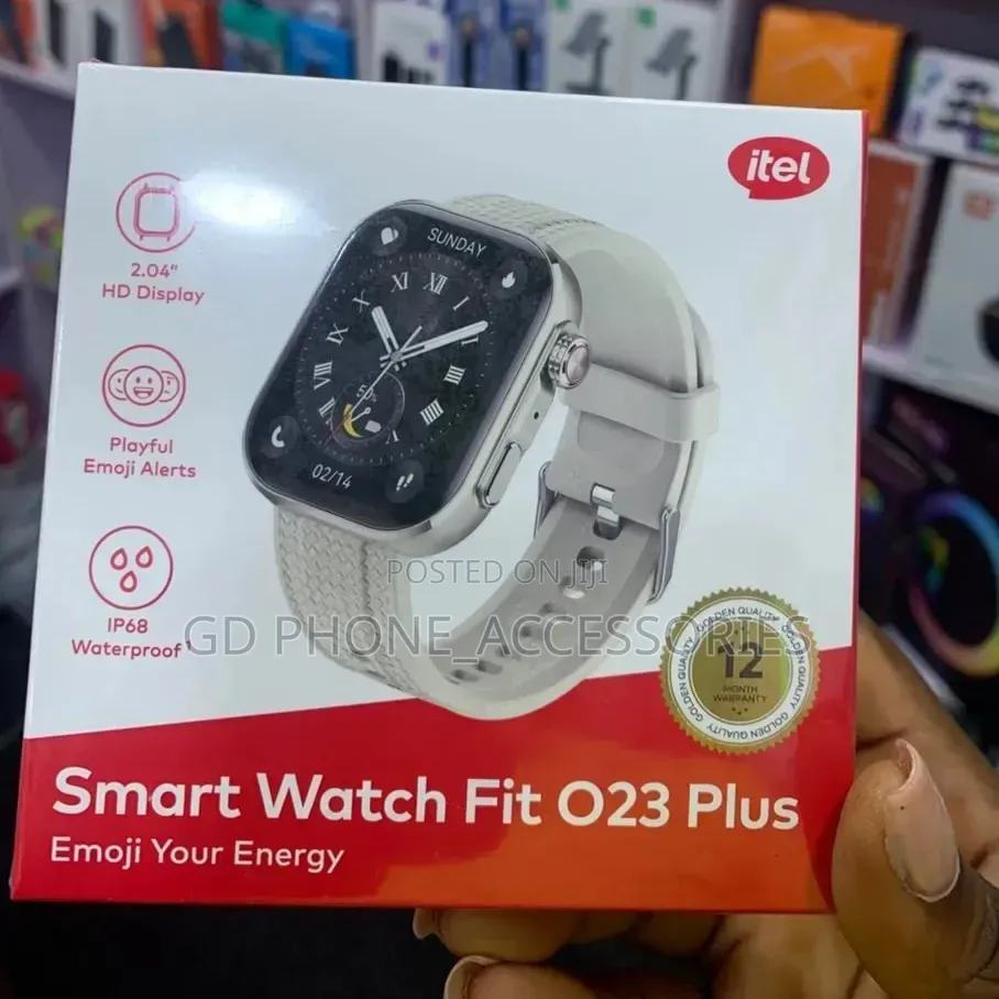 Original Itel Smart Watch Fit O23 Plus 2.04" HD Display Waterproof