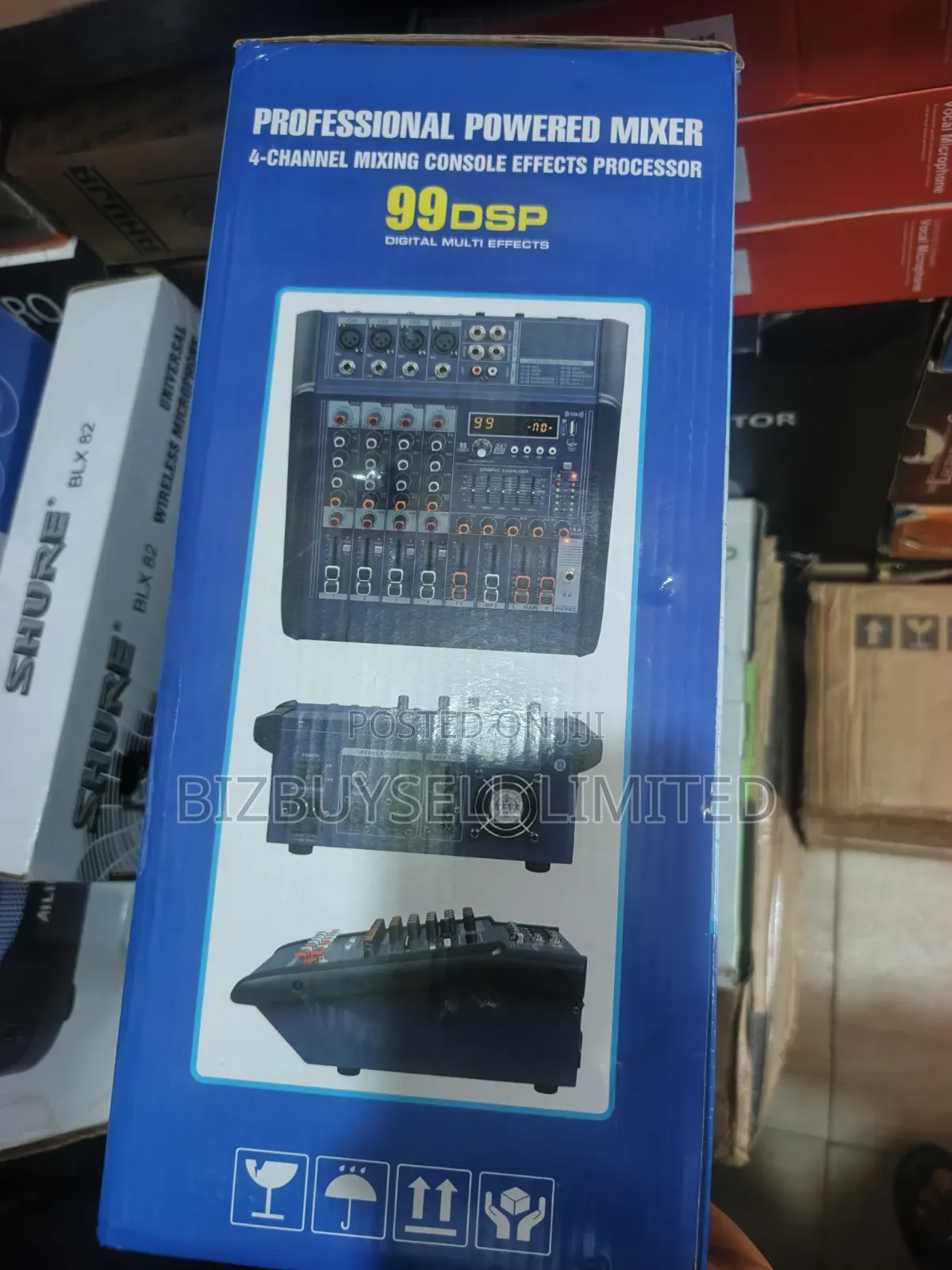 4 Channels Professional Powered Audio Mixer Equipped With a Built In.