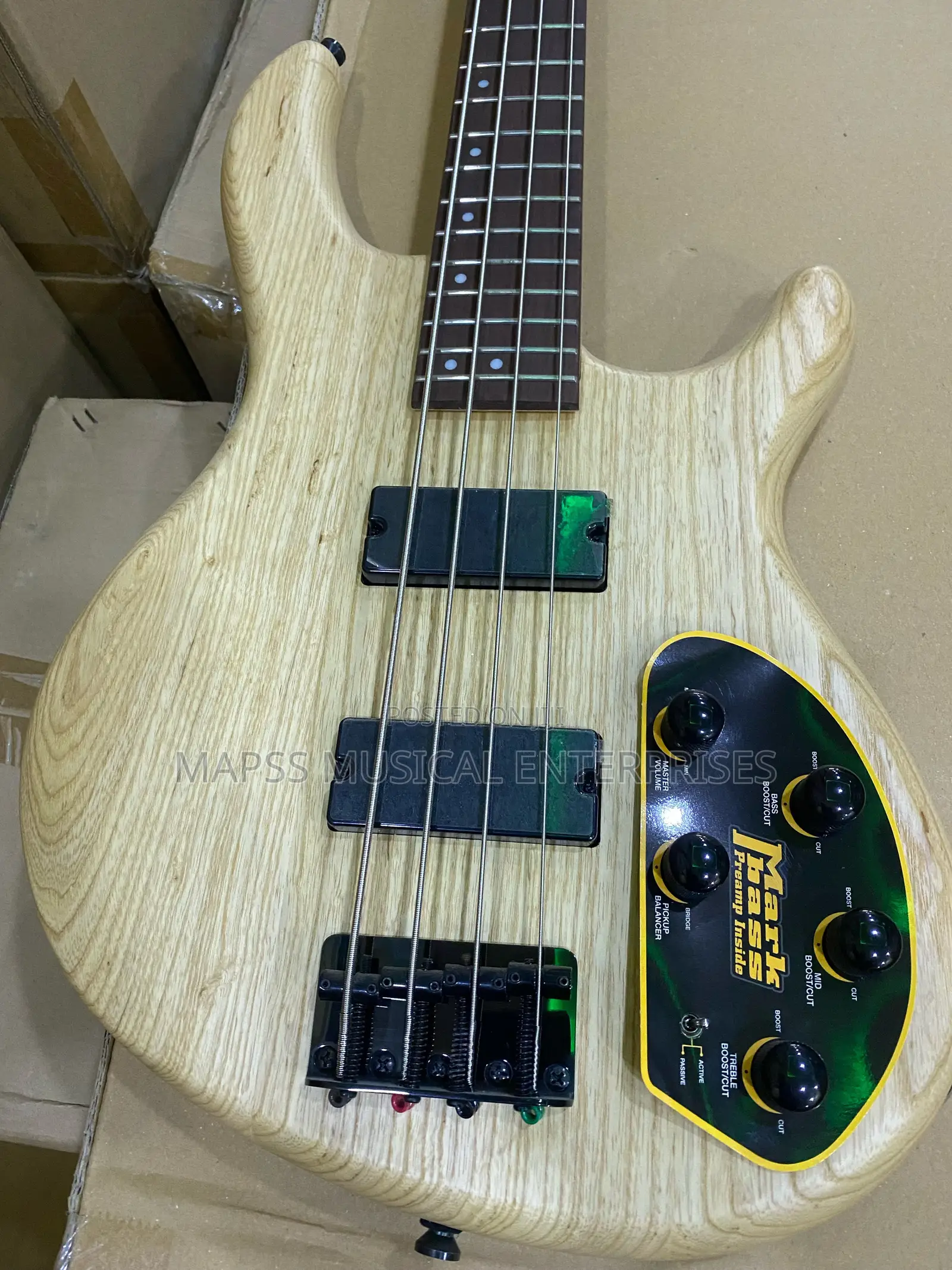 Cort Action DLX AS Open Pore Natural 4-String Electric Bass Guitar