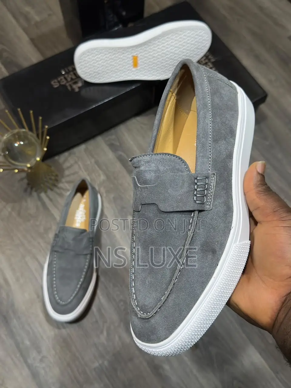 Hermes White Sole Loafers