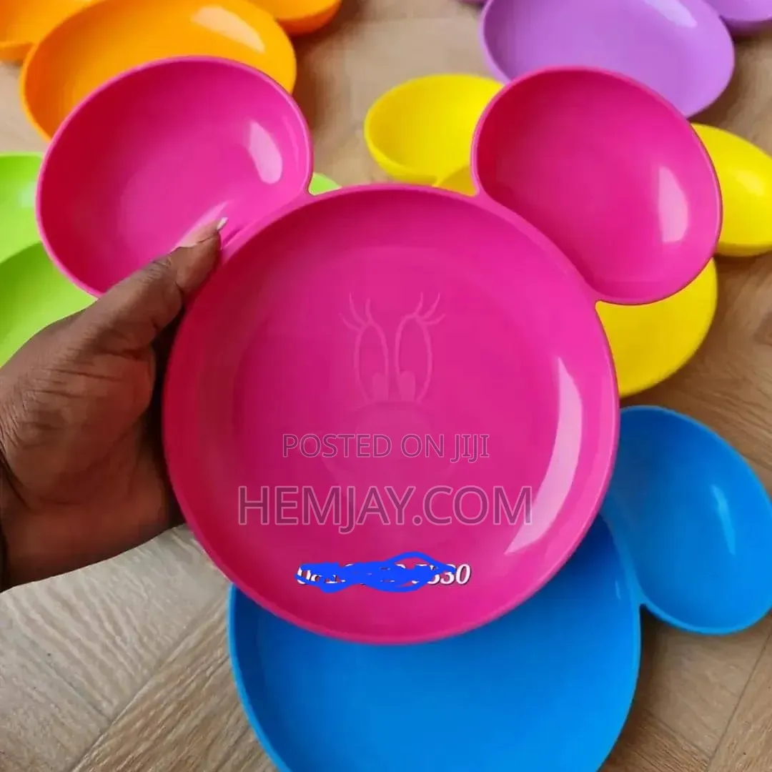 (12pcs) Fancy Multi Color Children Plates