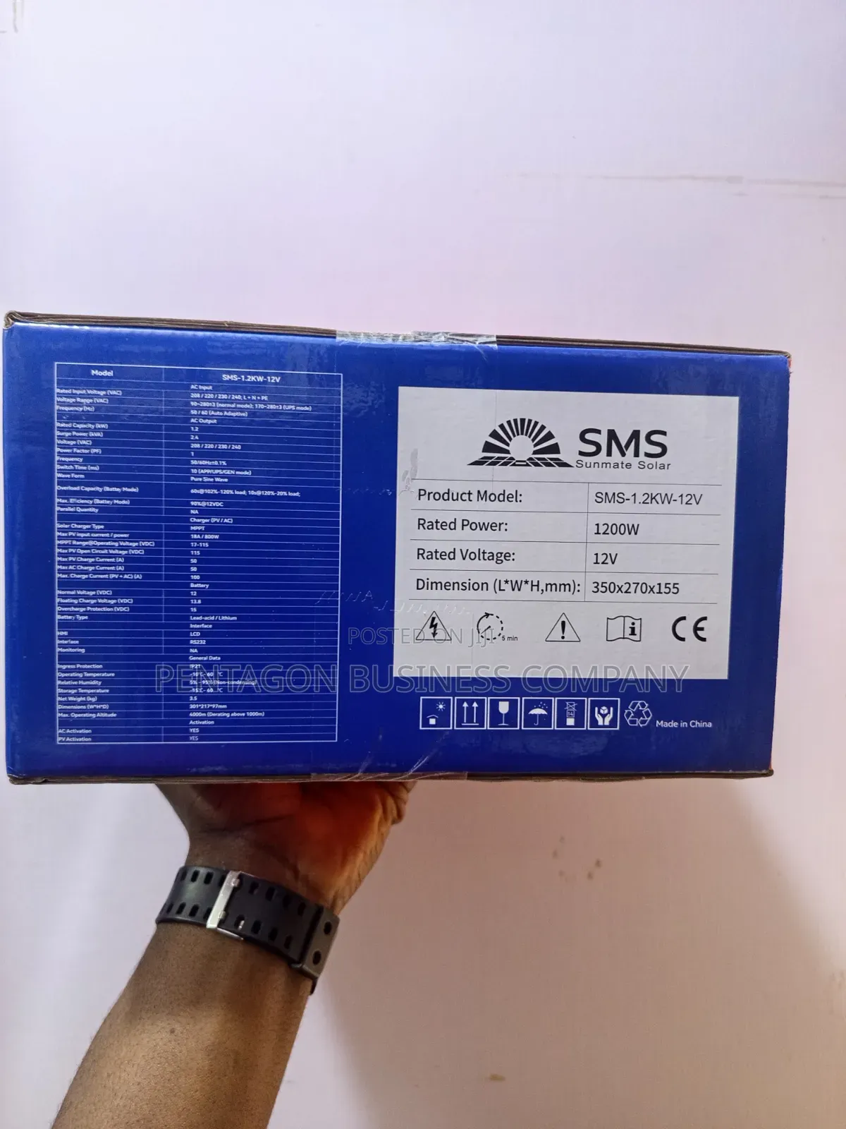1.2kva Hybrid Inverter 12volts SMS.