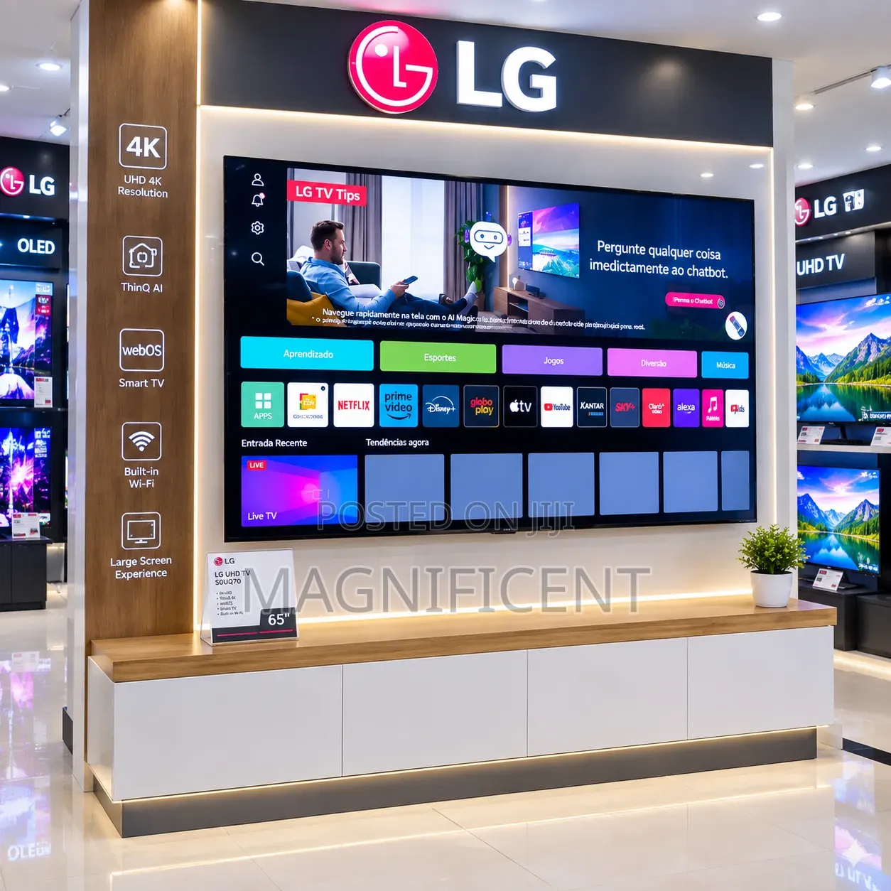 LG 65” UHD Smart TV – 65UQ70 | AI ThinQ webOS