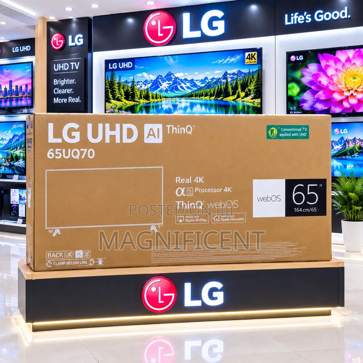 LG 65” UHD Smart TV – 65UQ70 | AI ThinQ webOS