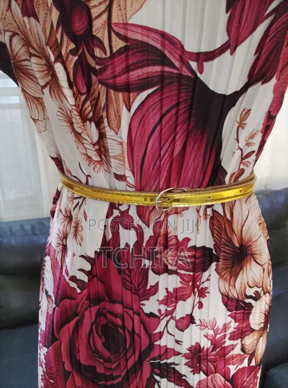 Floral Elegant Pleated Maxi Dress