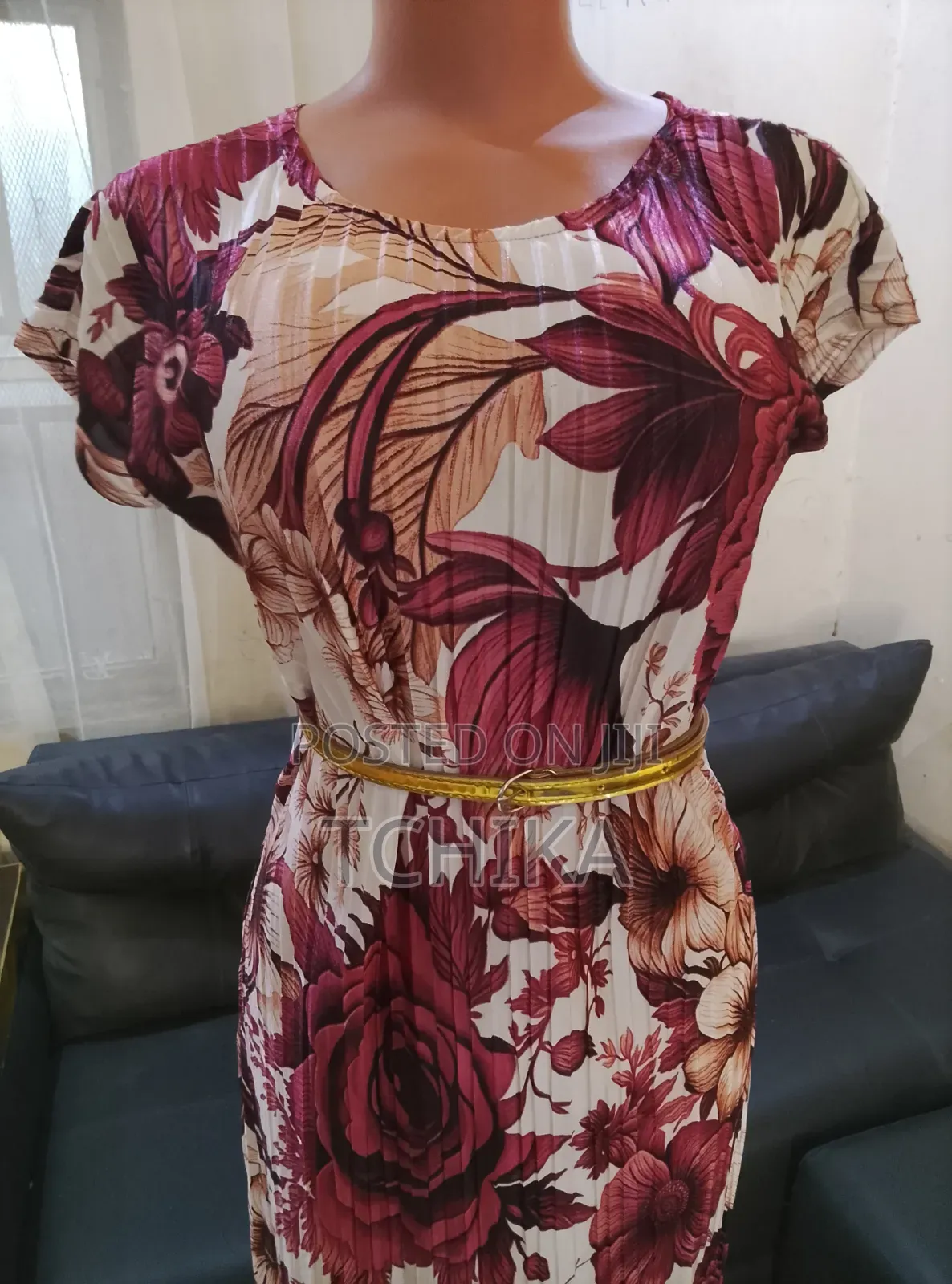 Floral Elegant Pleated Maxi Dress
