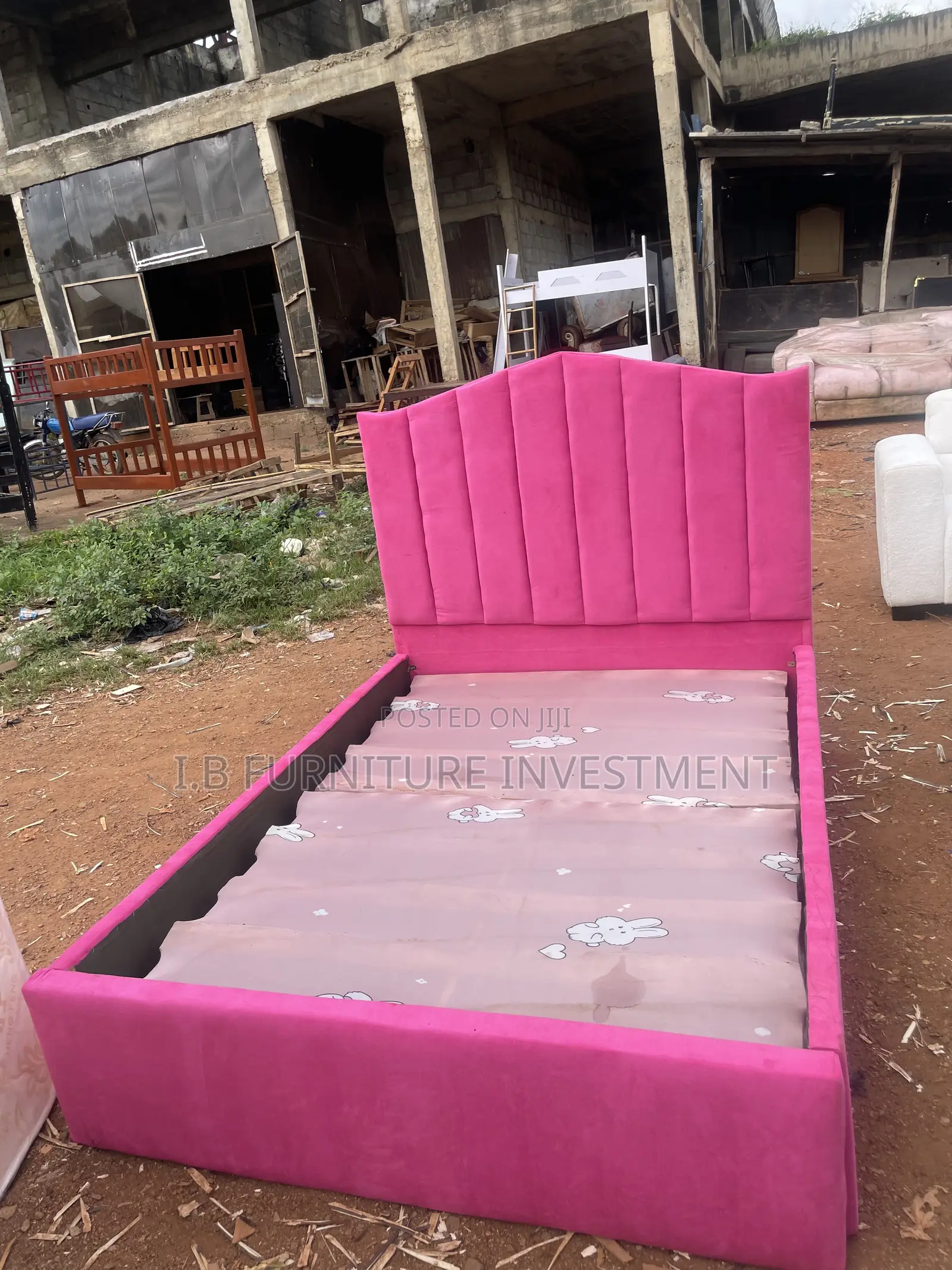 Pink Bedframe 4 by 6 and Mattress