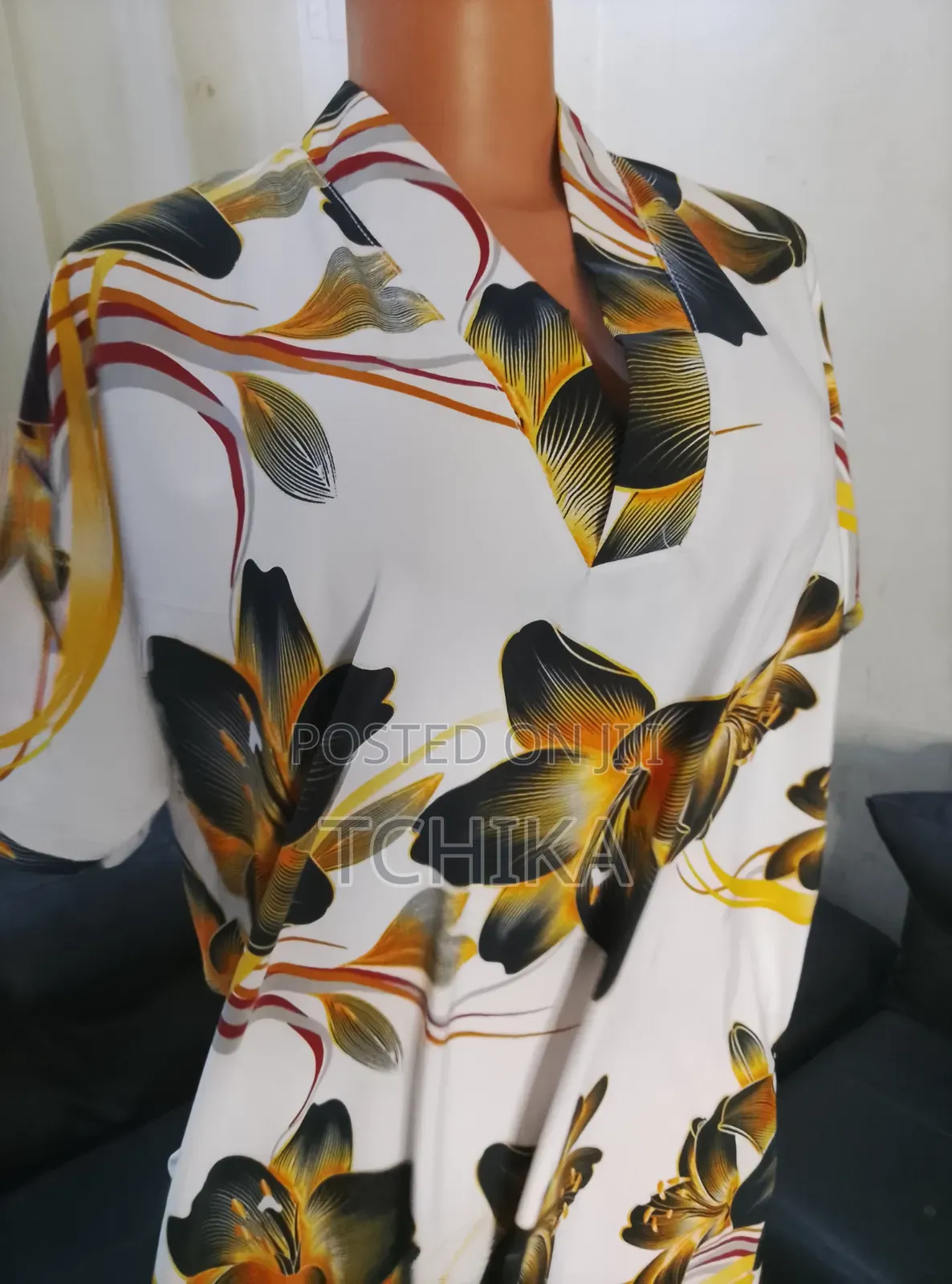 Radiant Golden Lily Long Dress