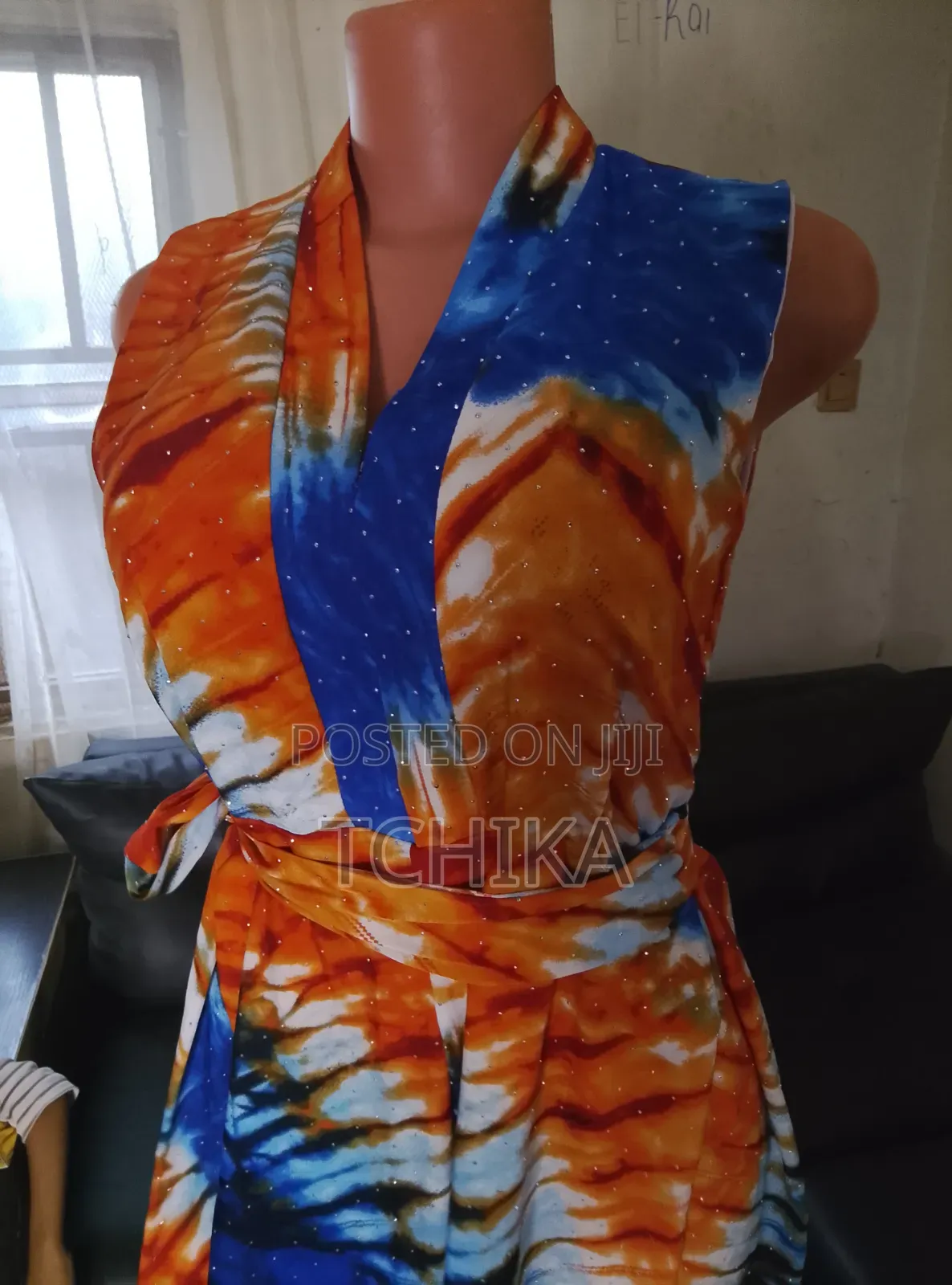 Crystal-Embellished Vibrant Dress