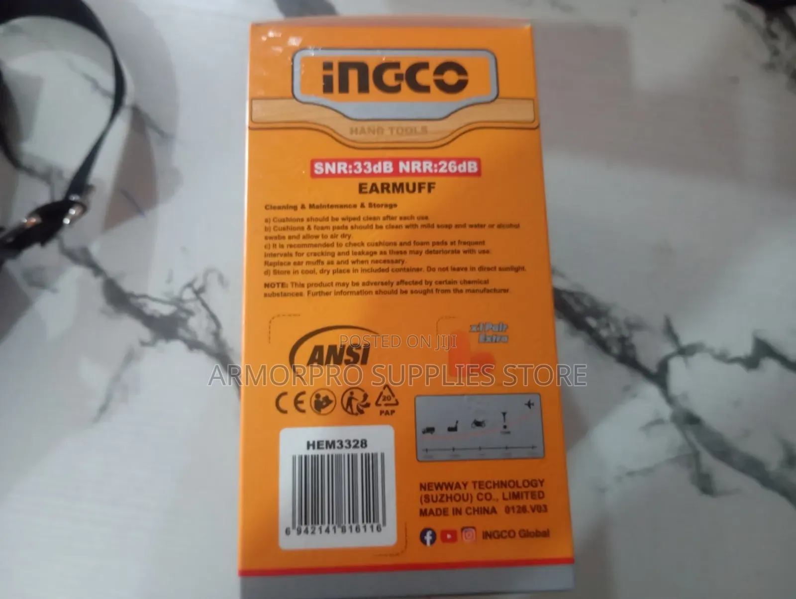 INGCO Industrial Earmuff (Model HEM3328)