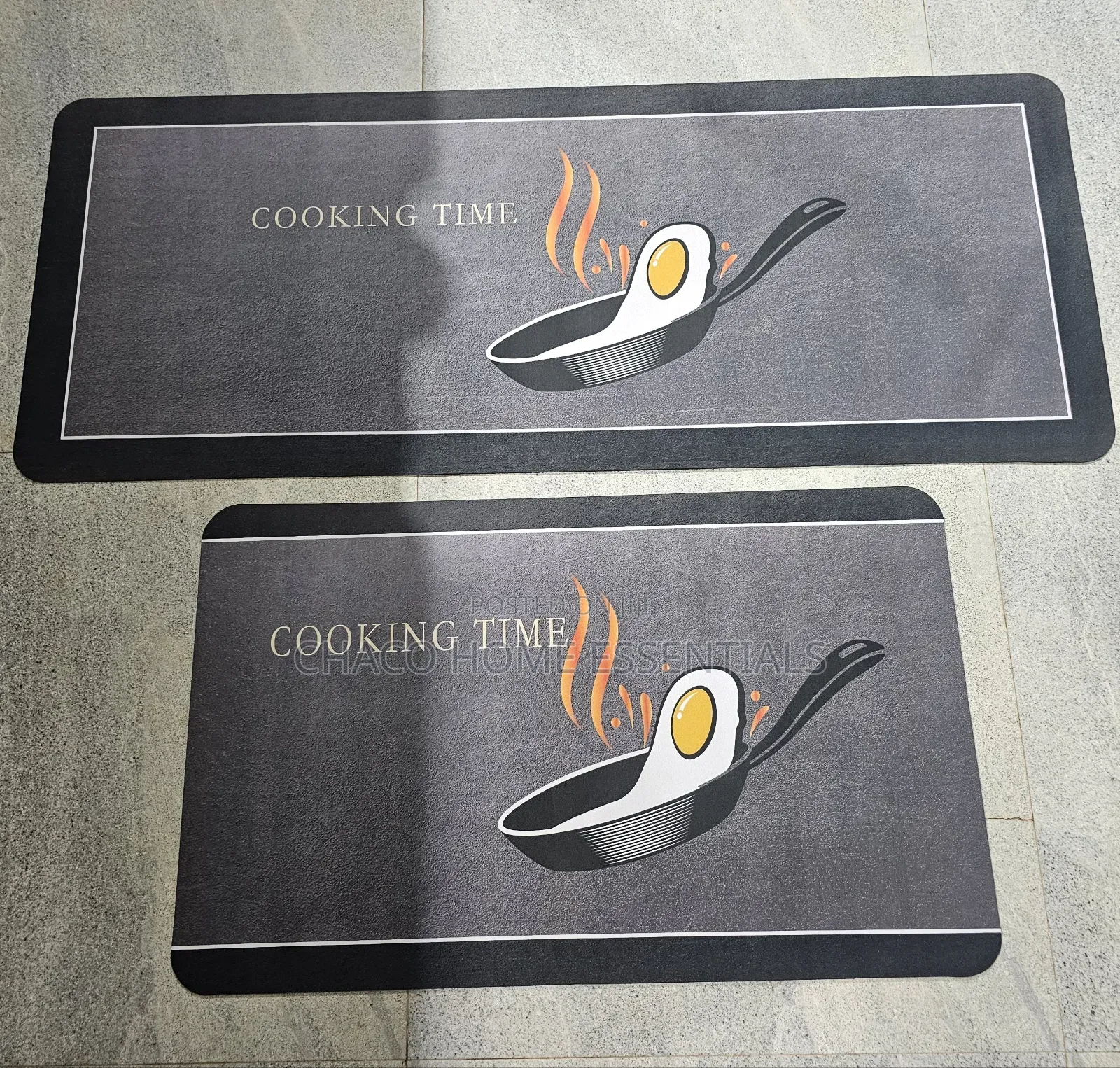 2-in-1 Non-Slip Kitchen Runner and Floor Mat Set