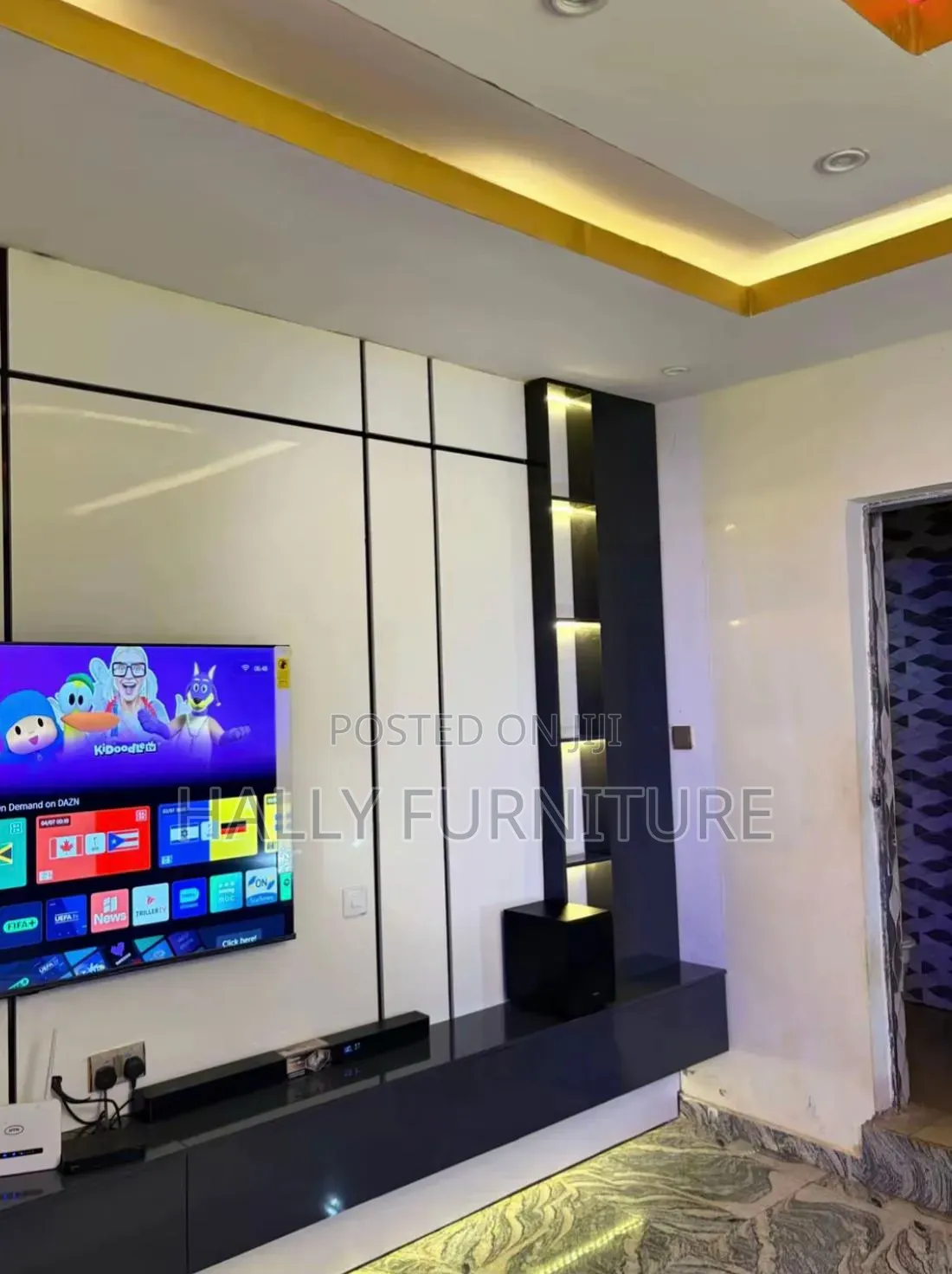 Black and White TV Console