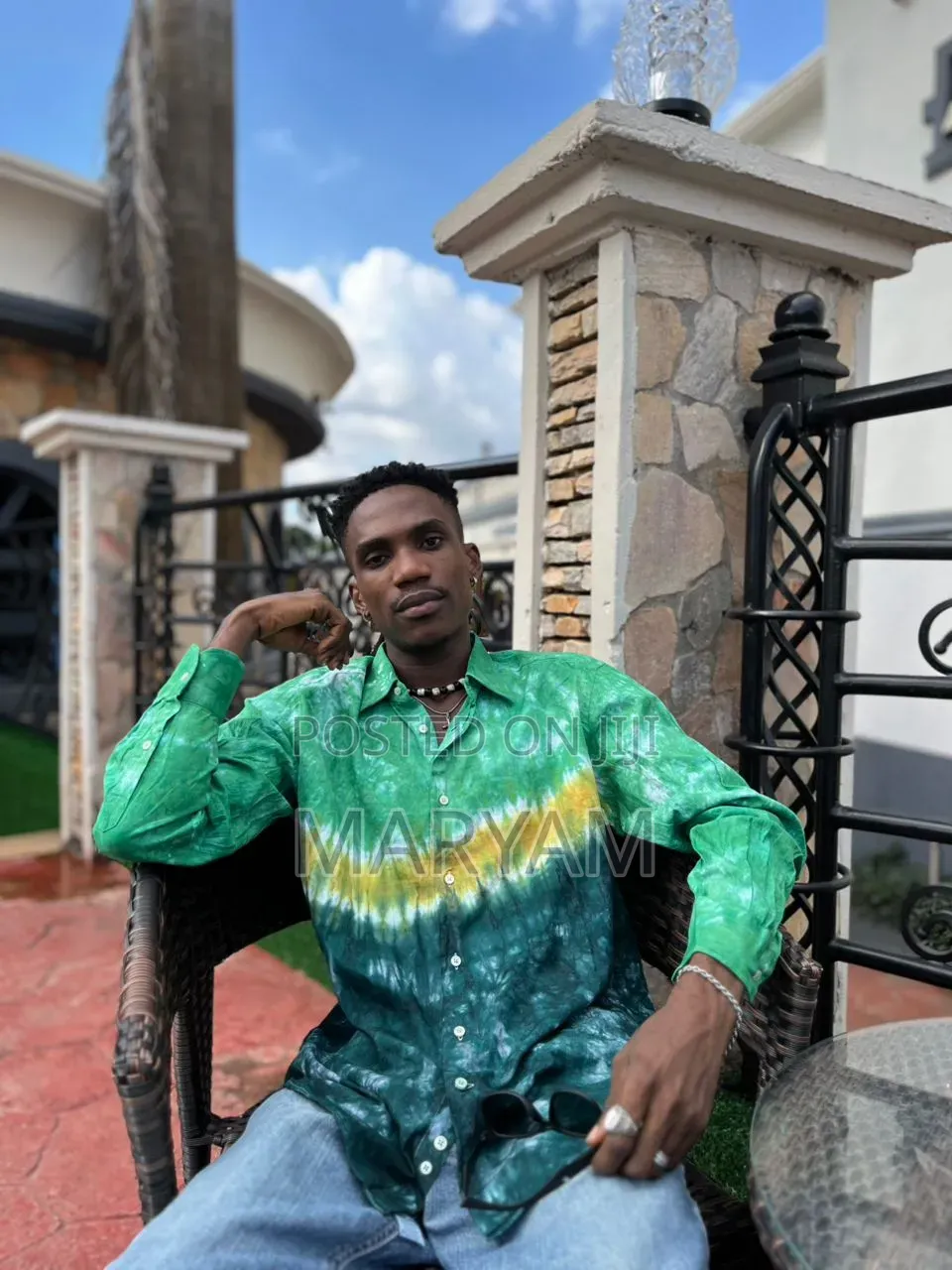 Tie-Dye Long Sleeve Button-Up Shirts
