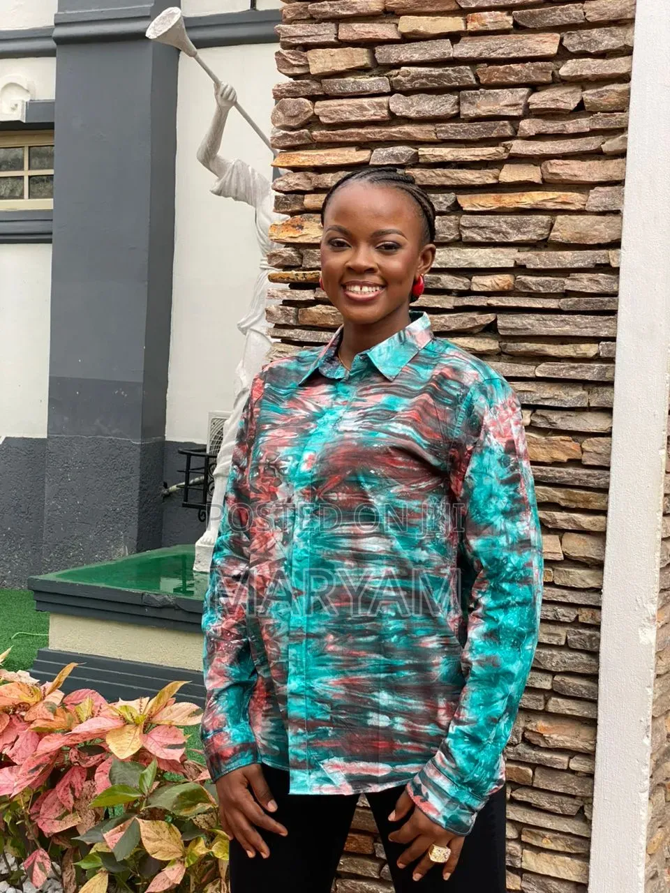 Tie-Dye Long Sleeve Button-Up Shirts