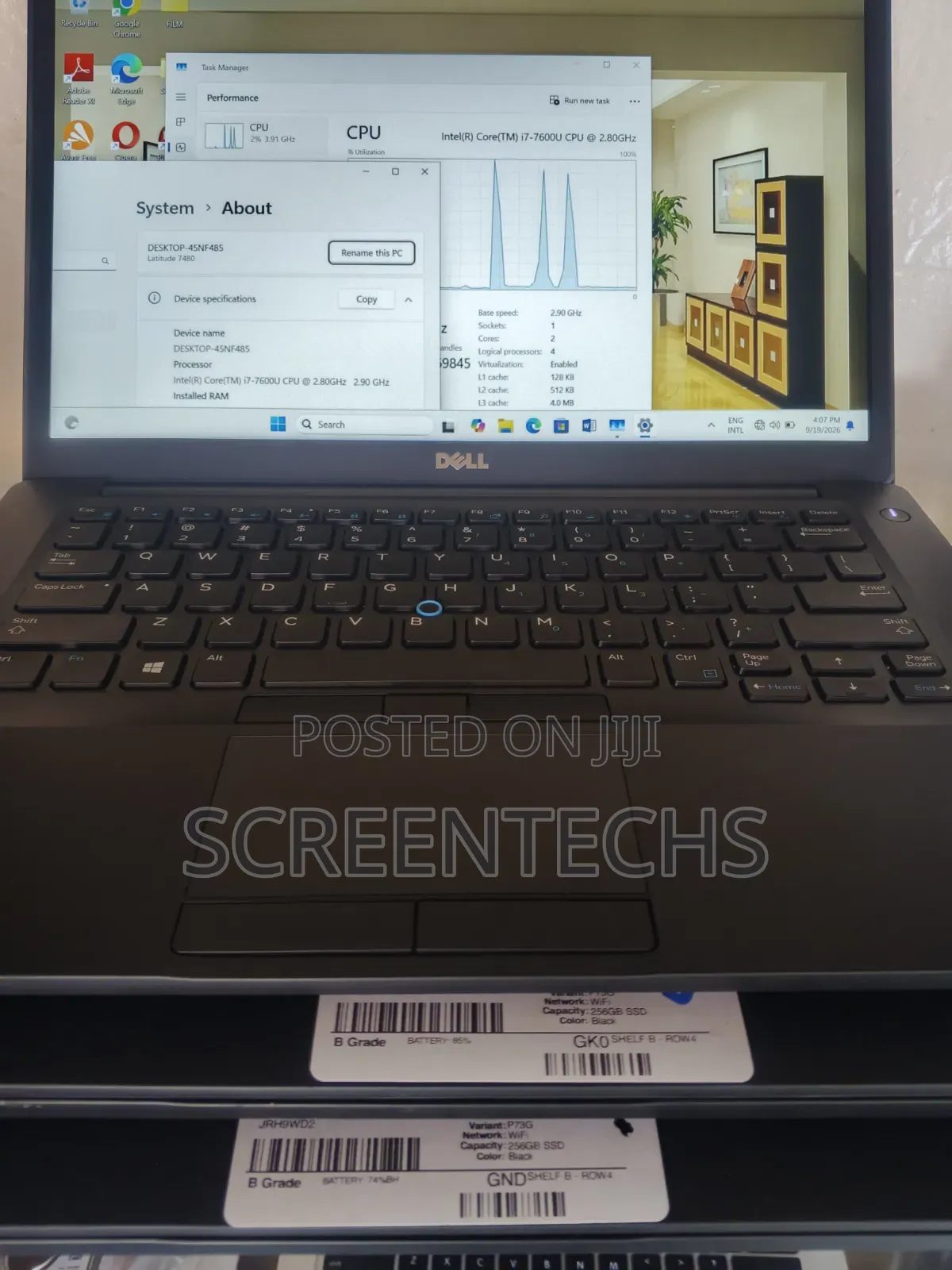Laptop Dell Latitude 7480 16GB Intel Core i7 SSD 256GB