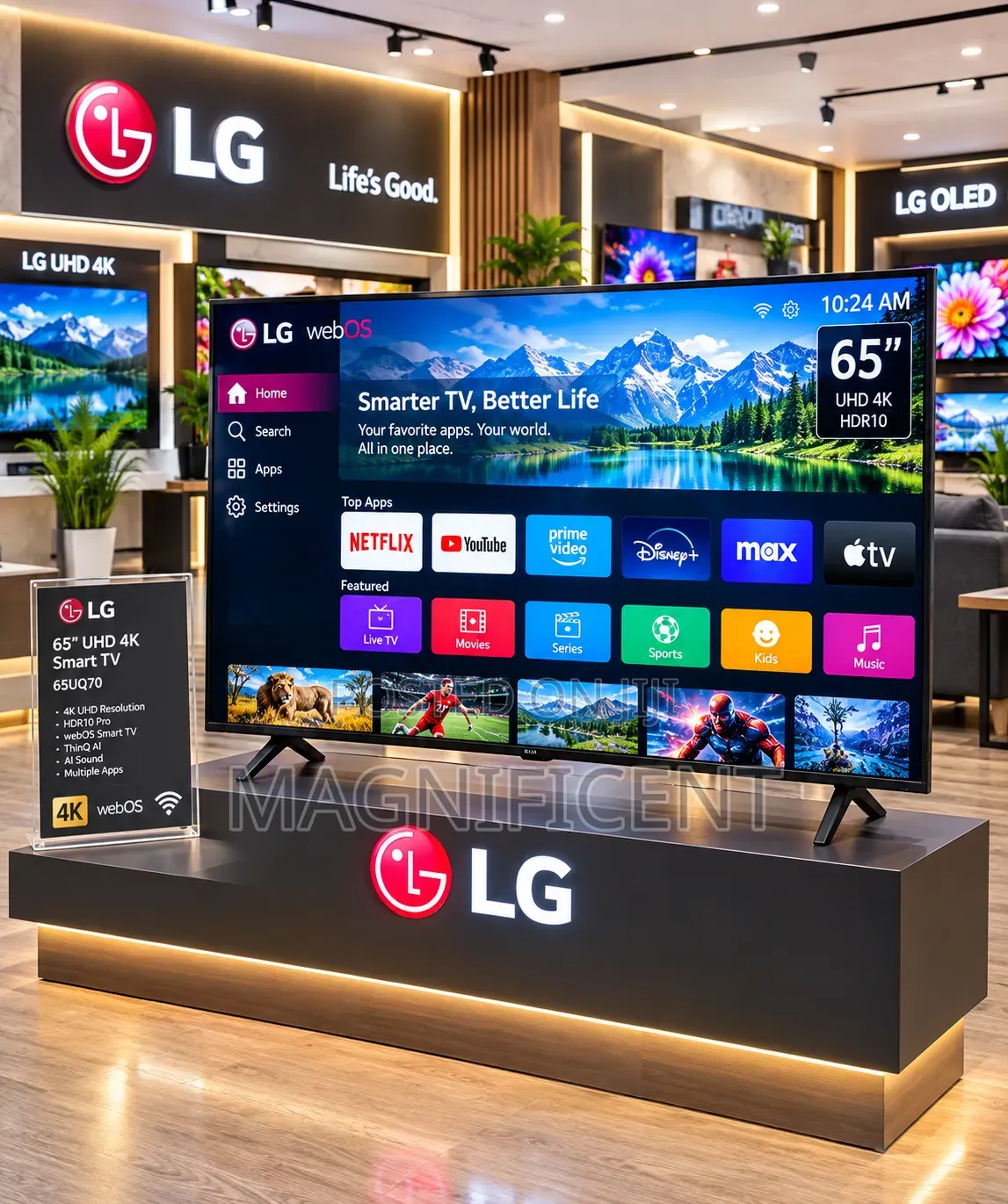 LG 65uq63 65-Inch Uhd Smart TV – Crystal Clear Picture Smart Ente